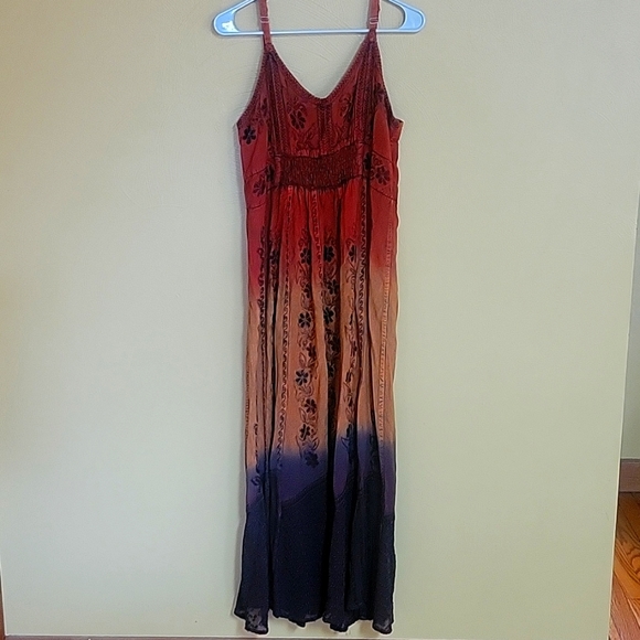 Beautiful ombre rust and brown dress - Picture 1 of 4